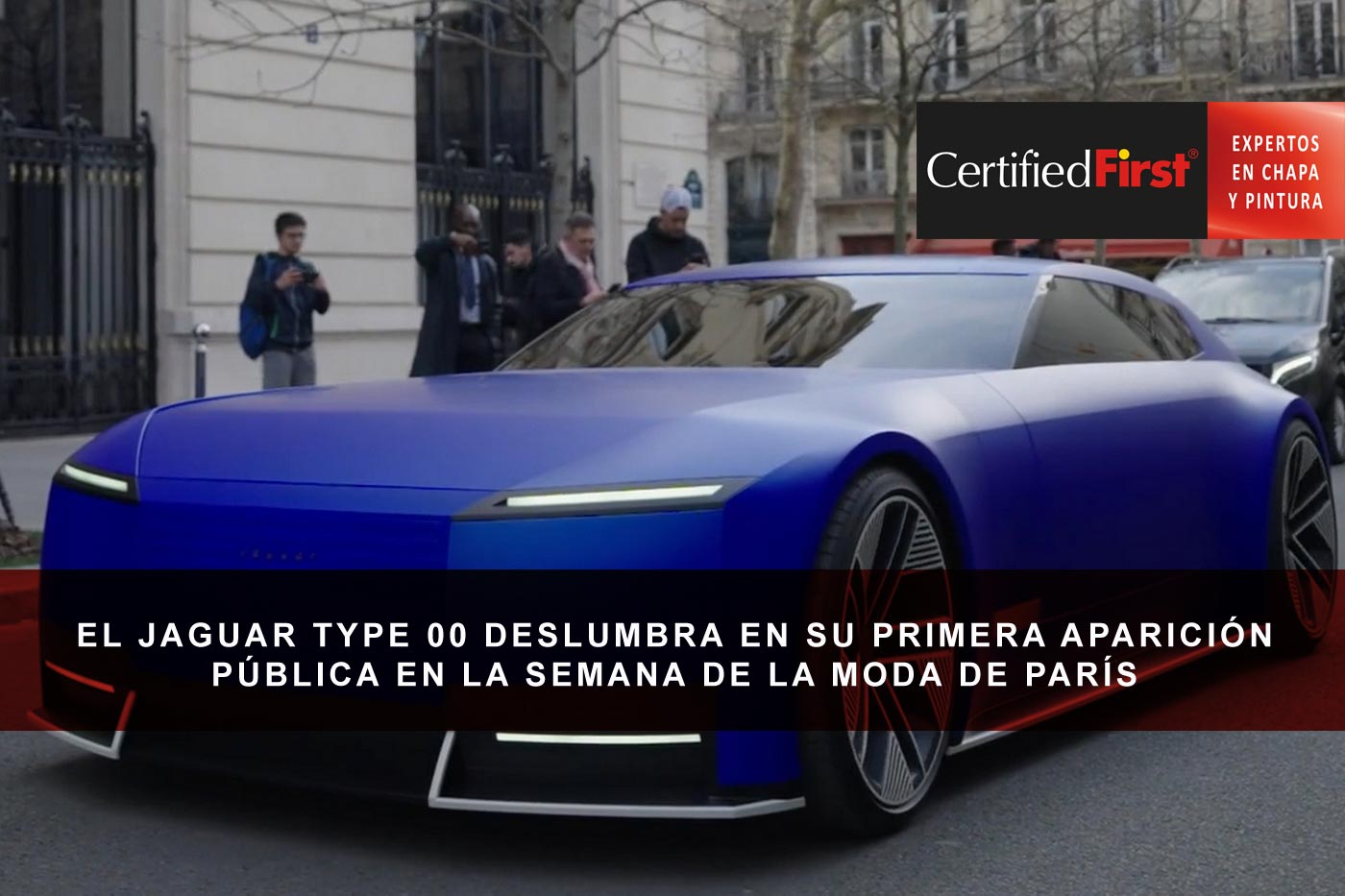 El Jaguar Type 00 deslumbra en su primera aparición pública en la Semana de la Moda de París
