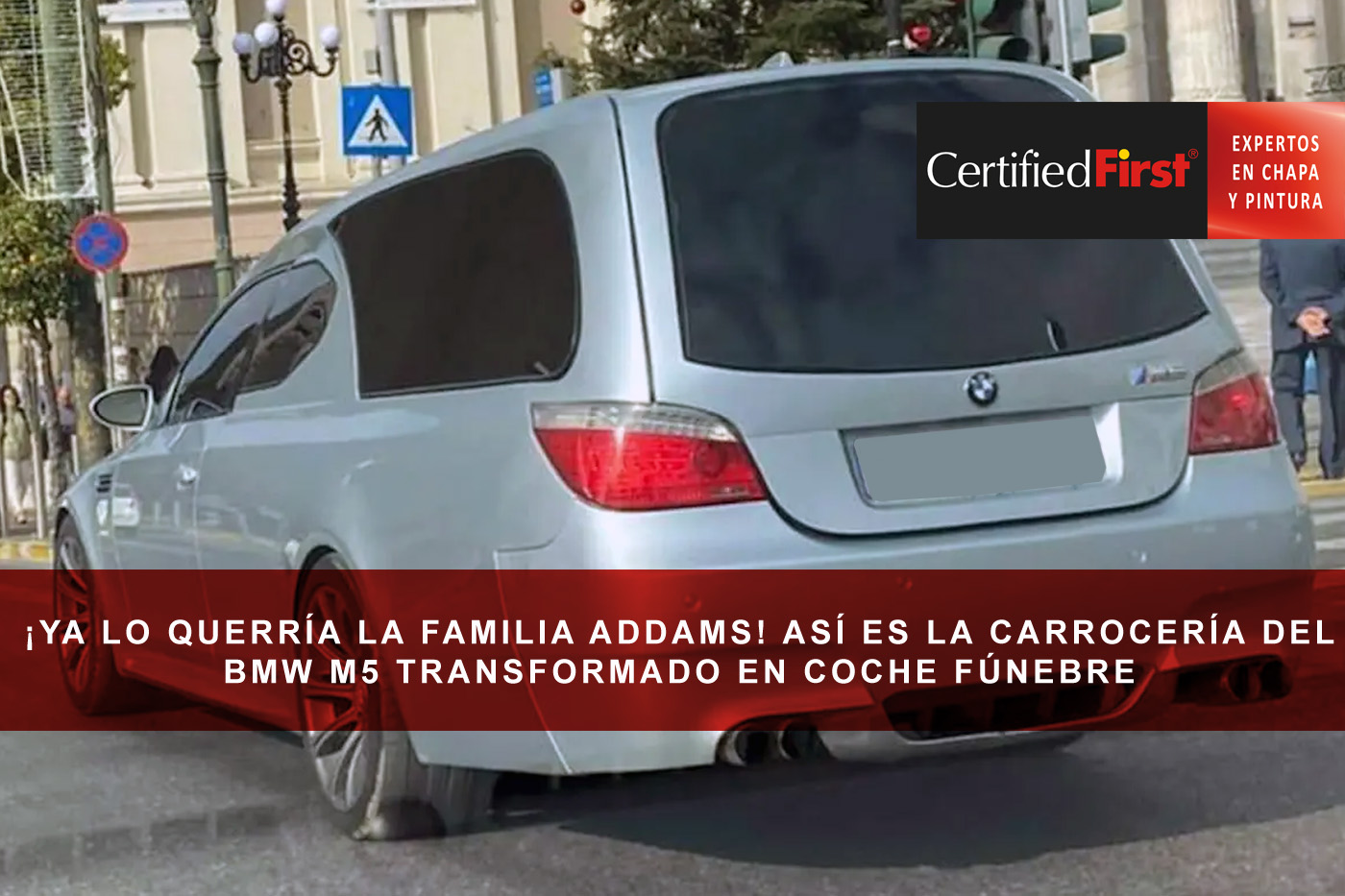 ¡Ya lo querría La familia Addams! Así es la carrocería del BMW M5 transformado en coche fúnebre