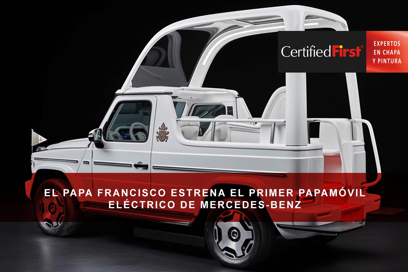 El Papa Francisco estrena el primer papamóvil eléctrico de Mercedes-Benz
