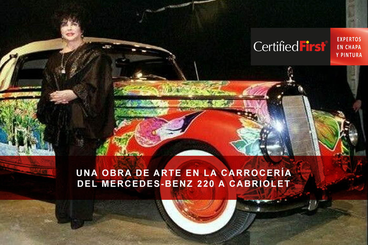 Una obra de arte en la carrocería del Mercedes-Benz 220 A Cabriolet