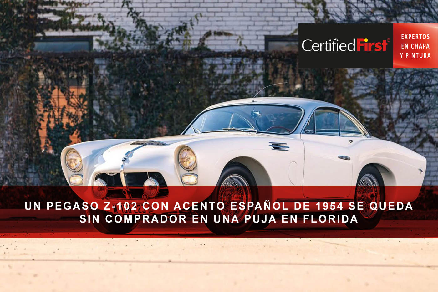Un Pegaso Z-102 con acento español de 1954 se queda sin comprador en una puja en Florida