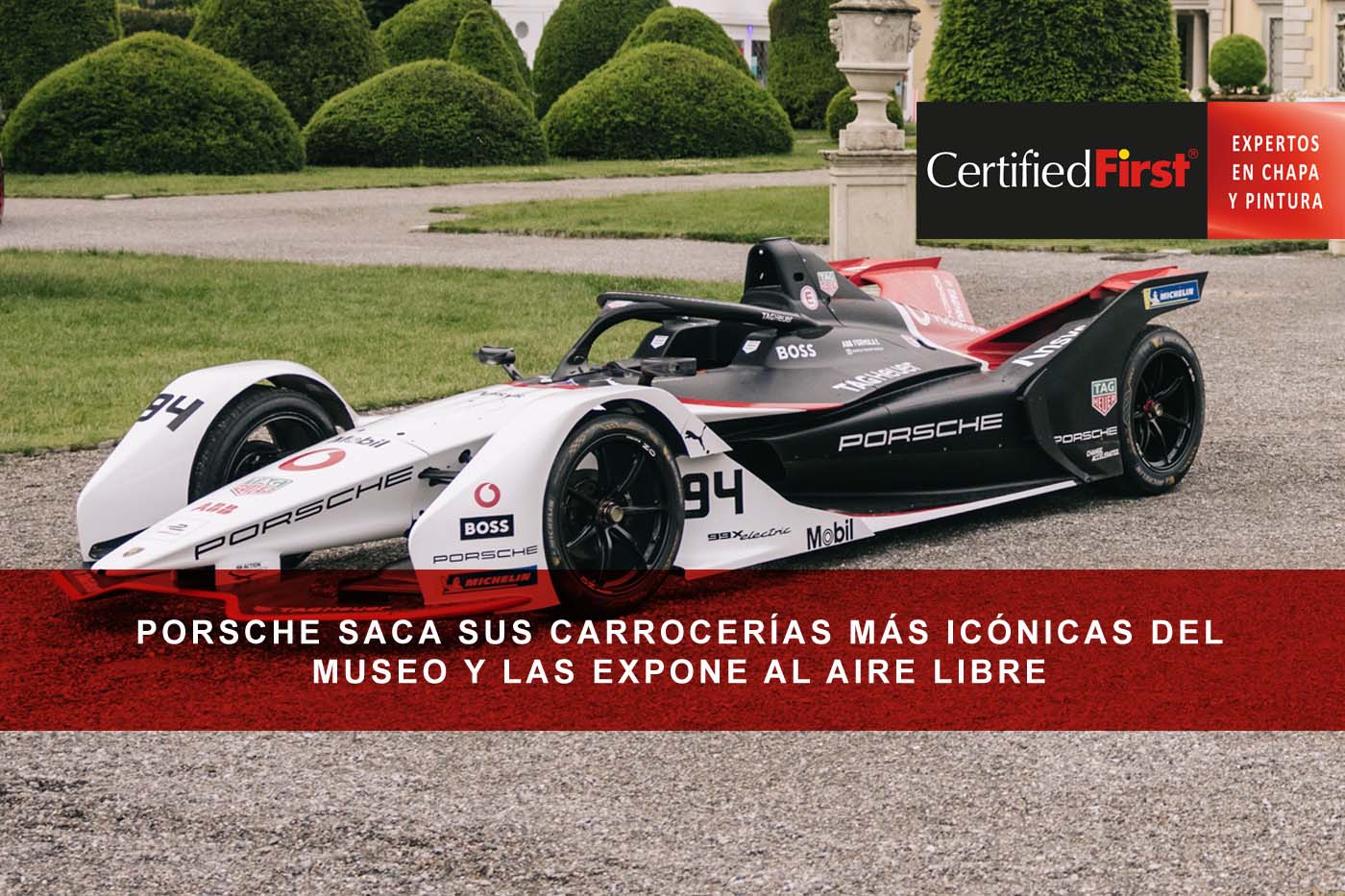 Porsche saca sus carrocerías más icónicas del museo y las expone al aire libre